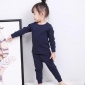 INS外贸女童春秋款棉家居服宝宝春秋打底内衣秋衣套装